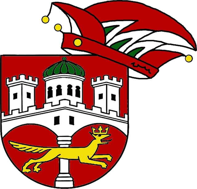 Wappen der KG Narrenzunft Remagen mit Narrenkappe
